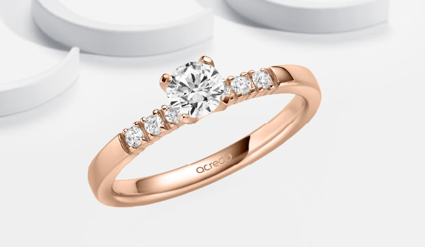 0.50 ct forlovelsesring - halv carat | acredo