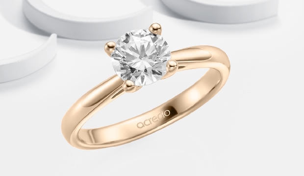 1.0 carat forlovelsesringe  | acredo